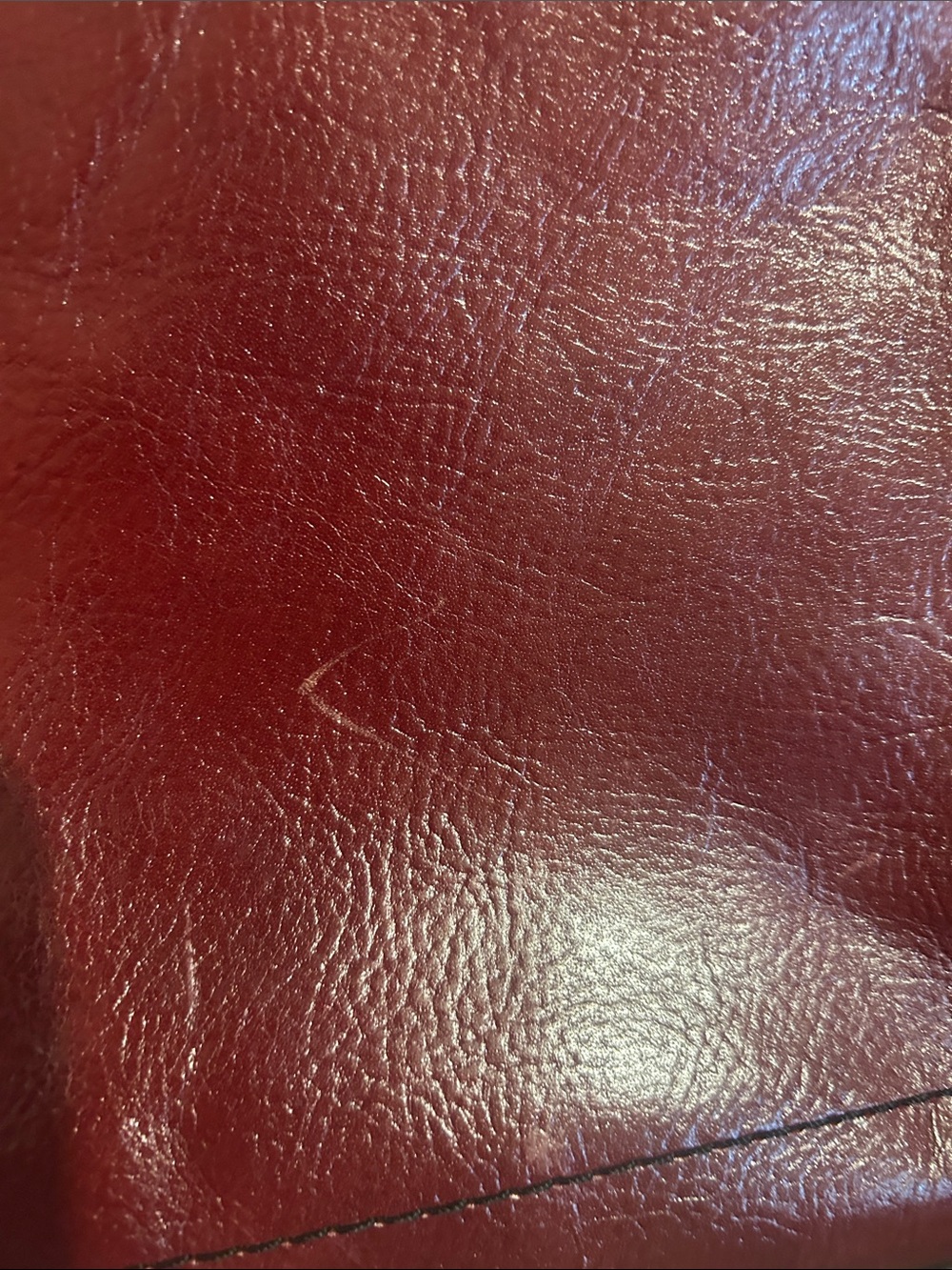 Pelle Studio Burgundy Fuax Leather Tote Bag with Top Handles - Picture 4 of 9